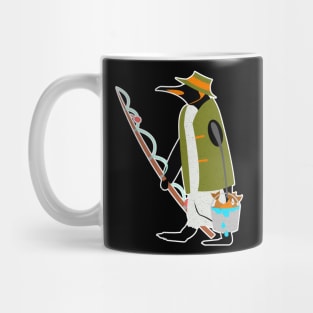 Penguin Fisherman Mug